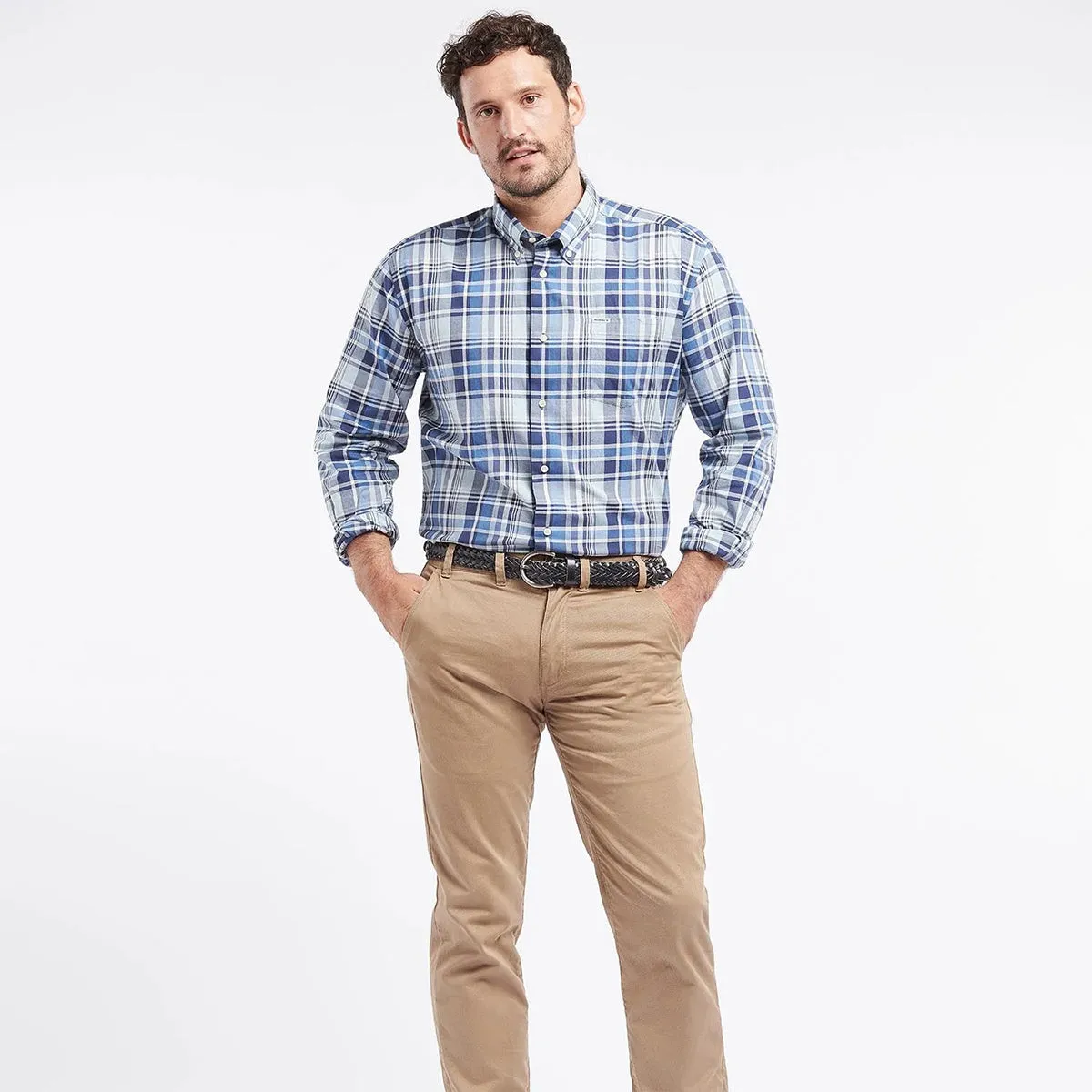 Comfy Performance Wear Barbour - Elmwood Reg Fit Shirt in Blue