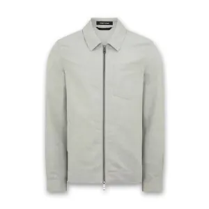 Remus - Regular Fit Two-Way Zip Overshirt in Grey Relaxing Fit Job Interview