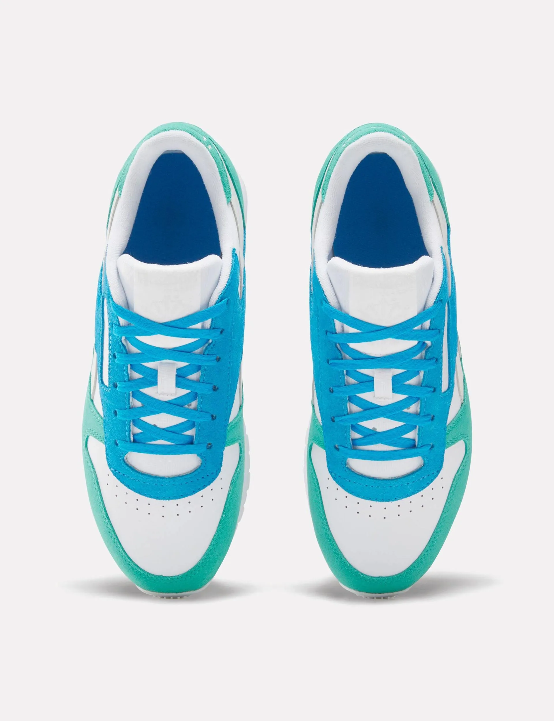 Airport Travel Agile Design Classic Leather Shoes - White/Unleashed Green/Grey