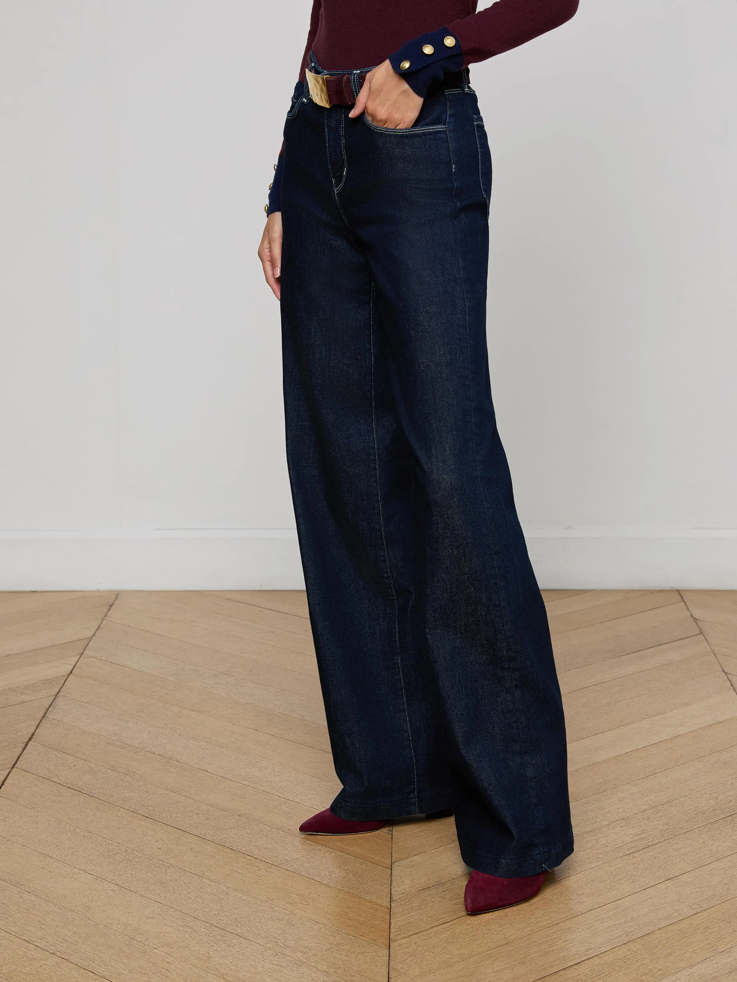 Road Trip Bold Look Smart Casual Clayton Wide-Leg Jean