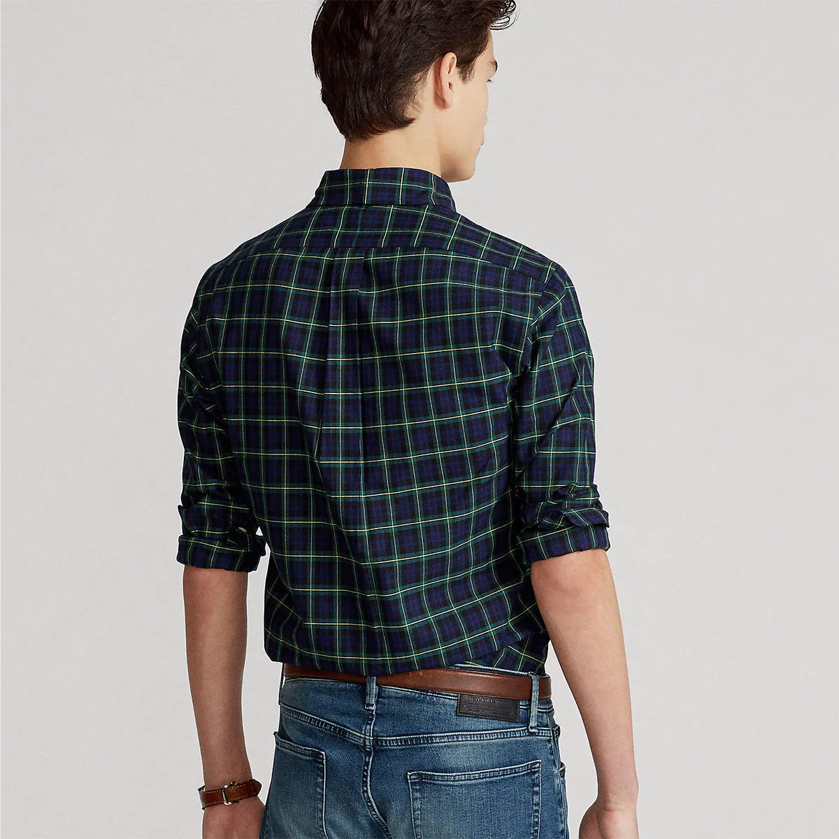 Timeless Fashion Polo Ralph Lauren - Slim Fit Plaid Oxford Shirt in Navy/Green
