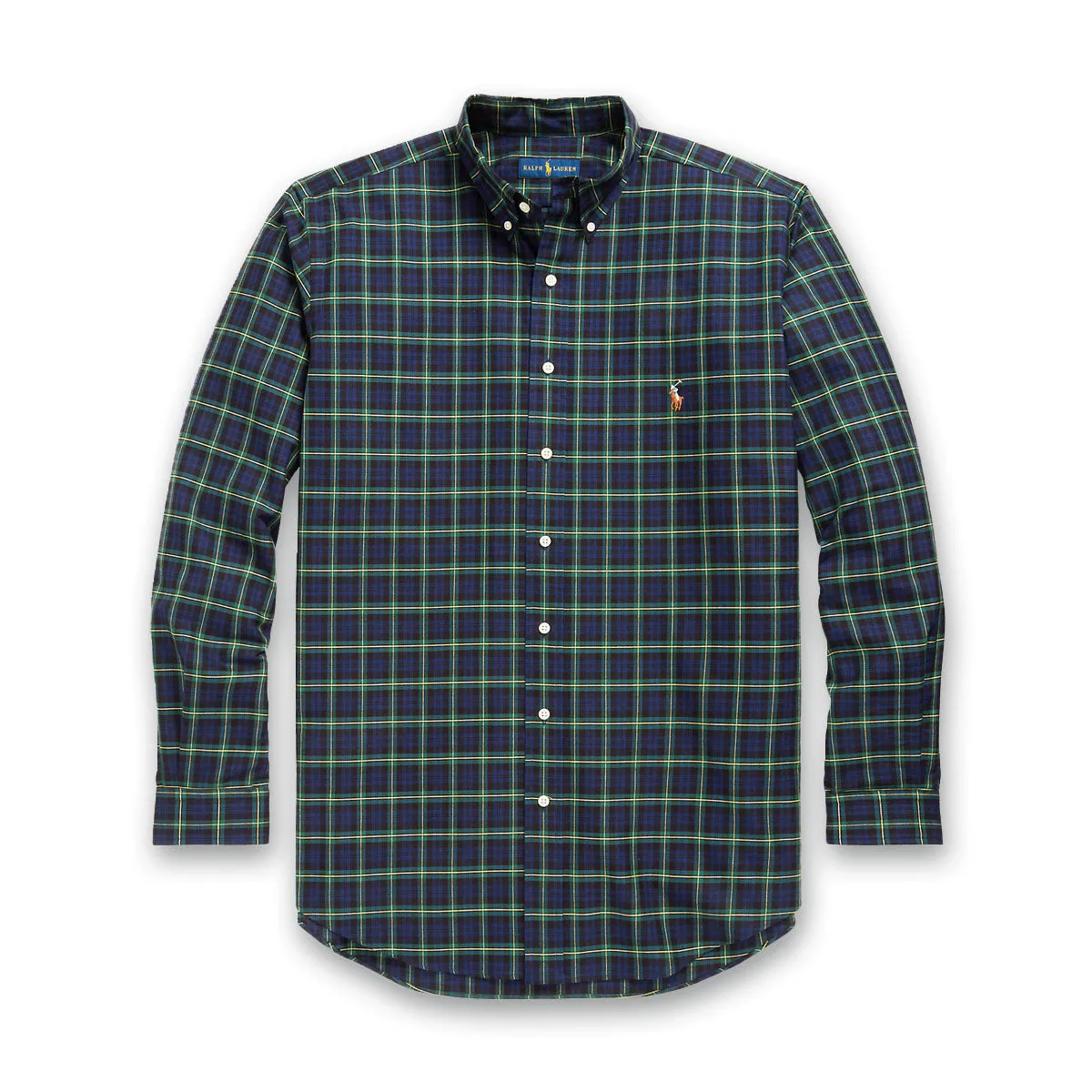 Polo Ralph Lauren - Slim Fit Plaid Oxford Shirt in Navy/Green Urban Style