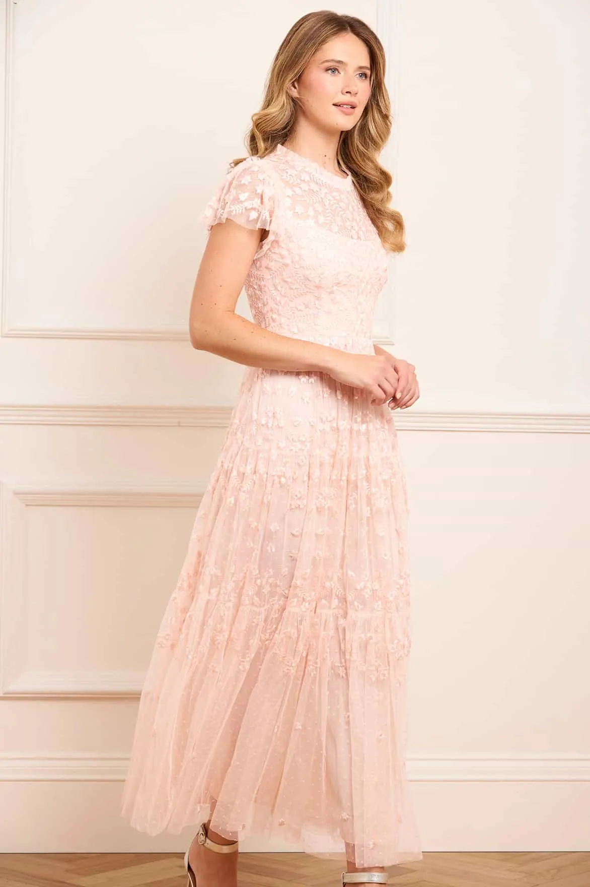 Cozy Wear Clover Short Sleeve Ankle Gown