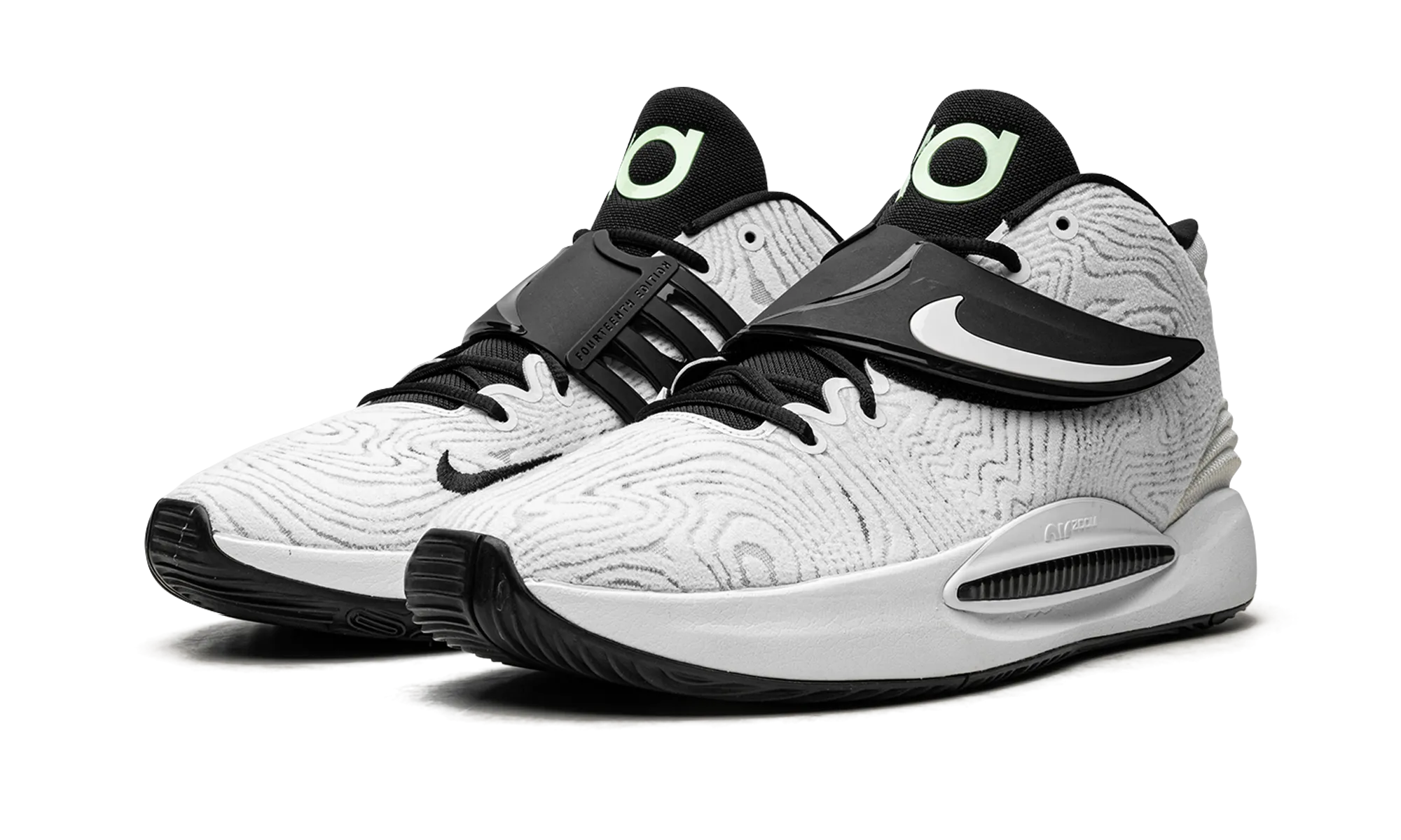 KD 14 TB "White/Black" Good resilience running in windy weather shoes