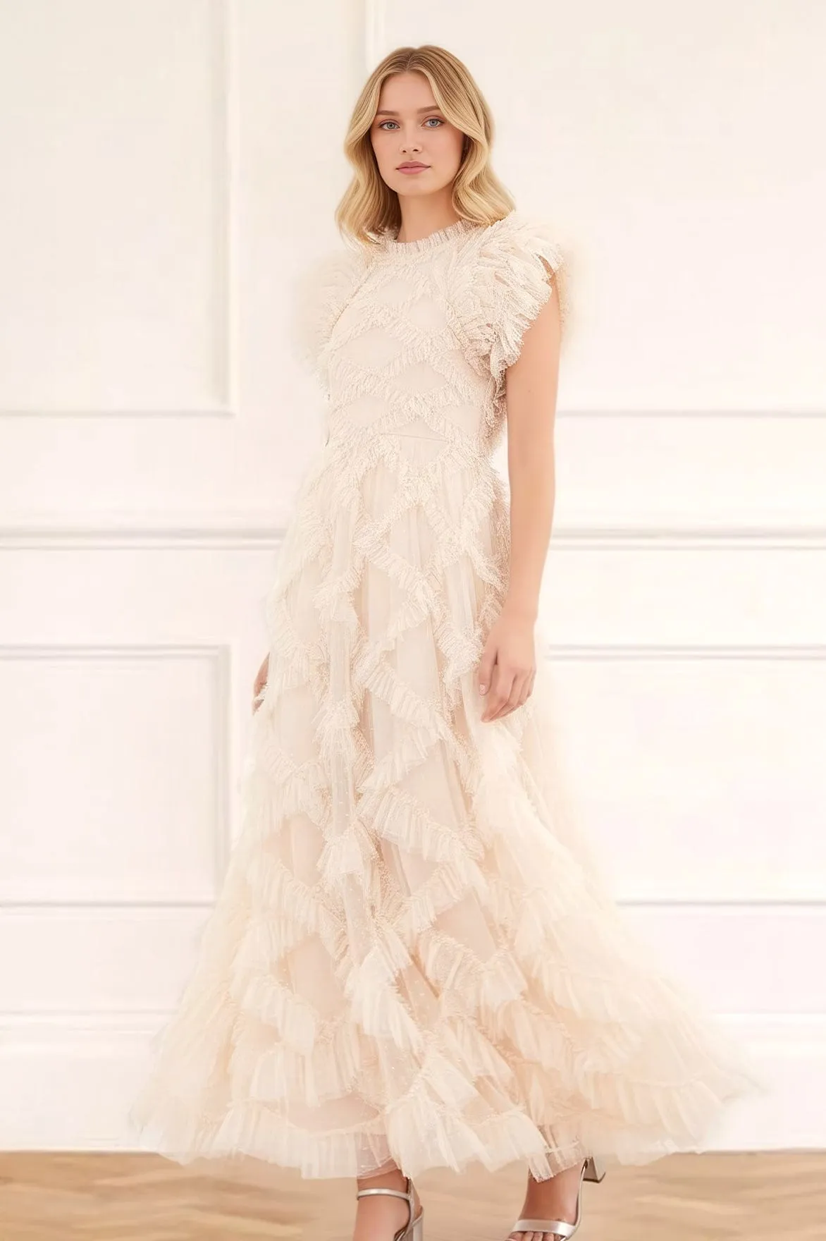 Stylish Touch Genevieve Ruffle Gown