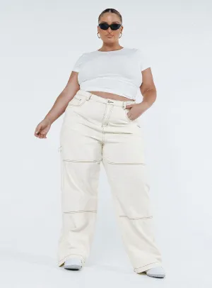 Daily Wear Festival Outfit High Quality Eco Friendly Copeland Jeans White Curve