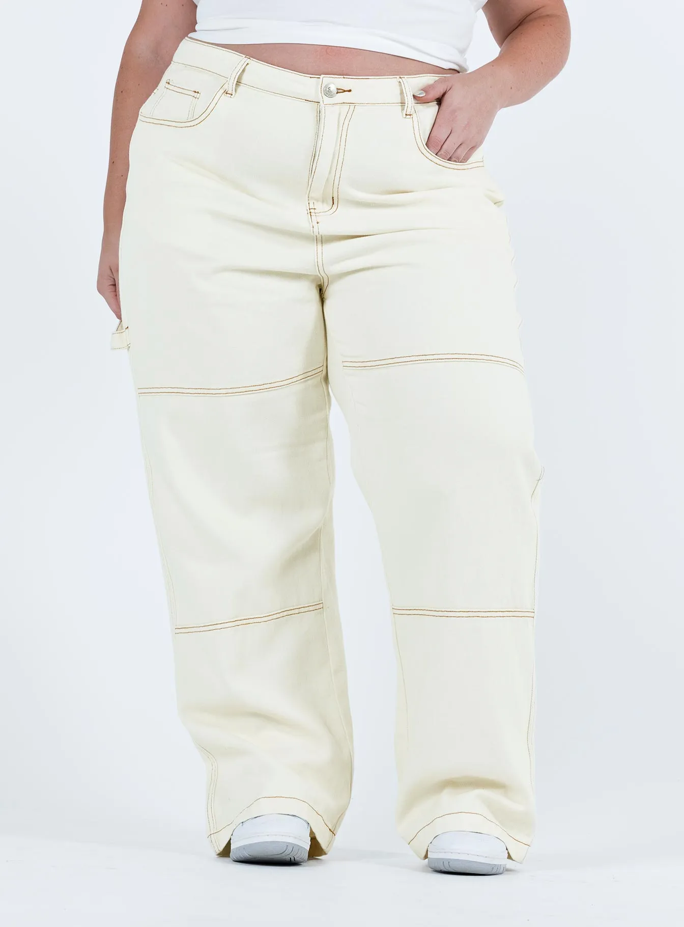 Perfect Waistband Copeland Jeans White Curve