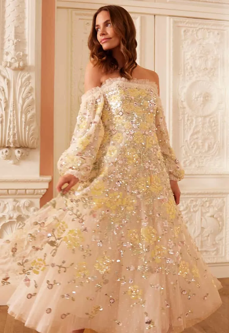 Seasonal Style Everyday Ready Elina Rose Off-Shoulder Ballerina Dress