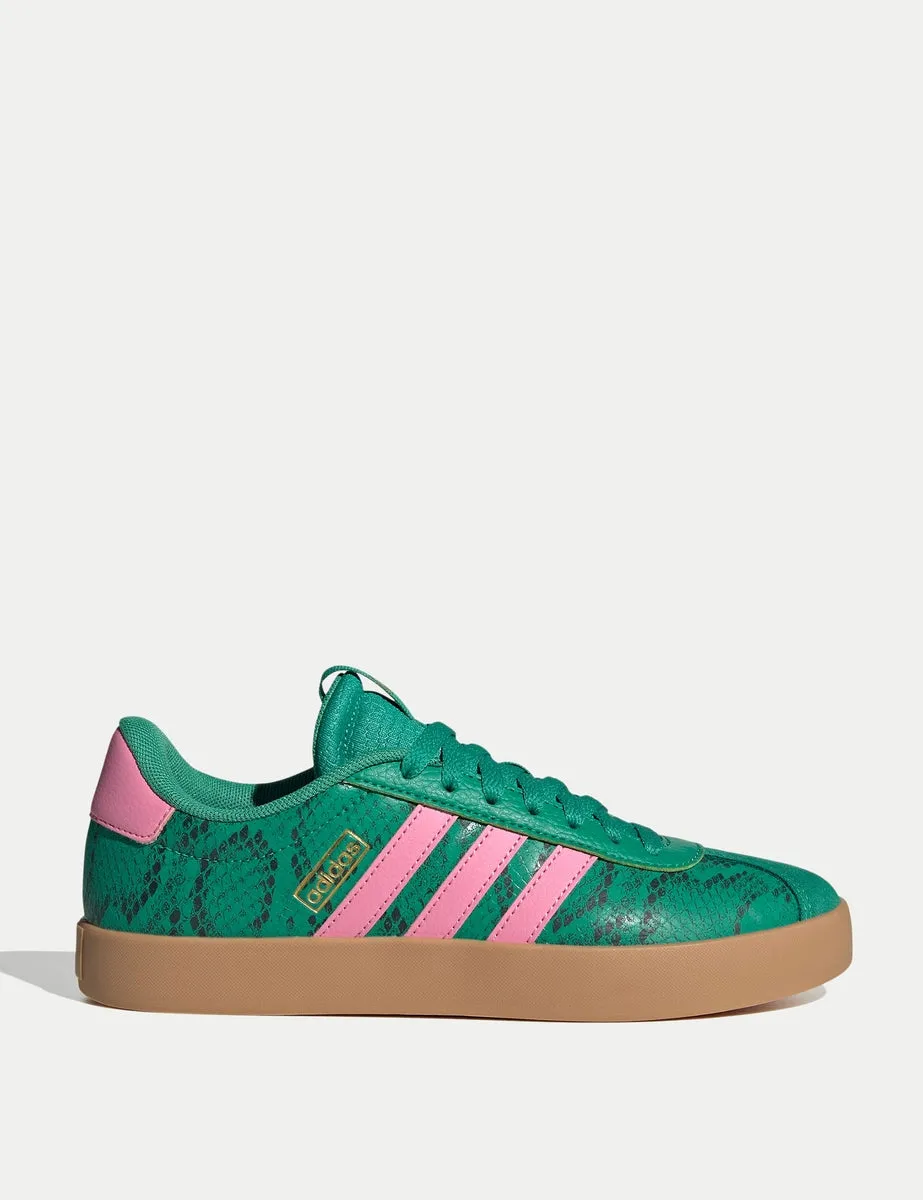 VL Court 3.0 Shoes - Court Green/Bliss Pink/Gold Metallic Sport Street Field Step