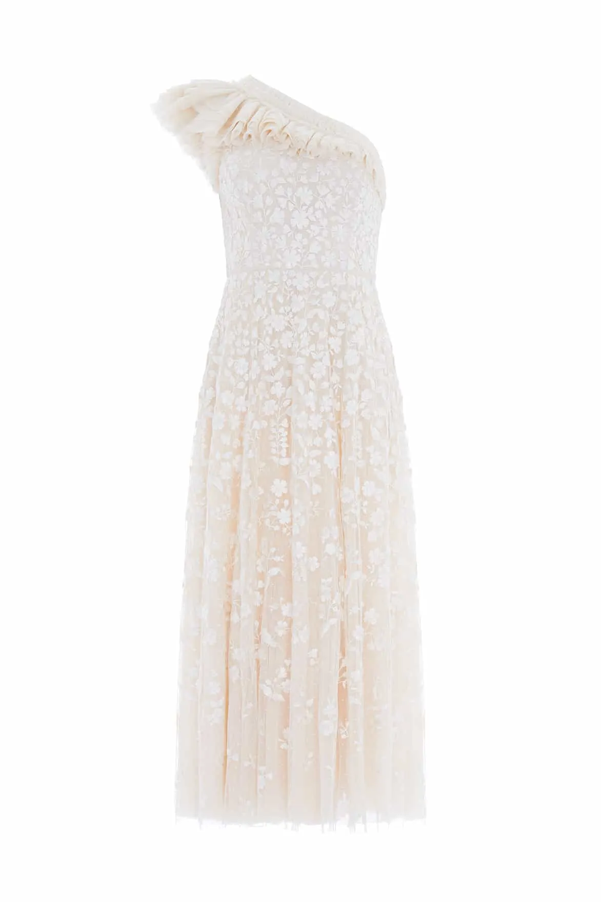 Posy Pirouette One-Shoulder Ankle Gown Mix-And-Match