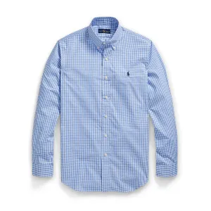 Polo Ralph Lauren - Custom Fit Check Shirt in Blue/White Pilling Resistant Finish Smart Fit