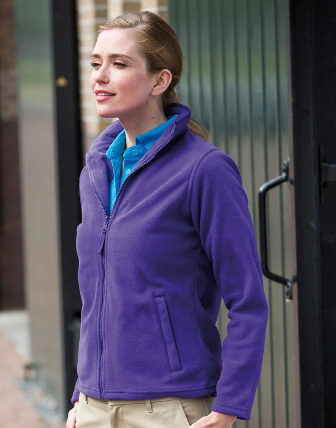 Utility Look Ladies Microfleece Jacket | BLACK
