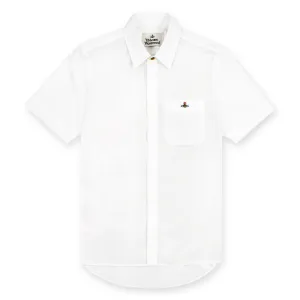 Vivienne Westwood - Classic Orb SS Shirt in White Smooth Finish Light Layer