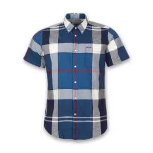 Barbour - Douglas SS TF Shirt in Summer Navy Ribbed Neckline