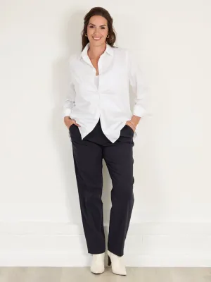 All Around Fit Casual Edge Diana by ROBELL Stretch Trouser - Navy