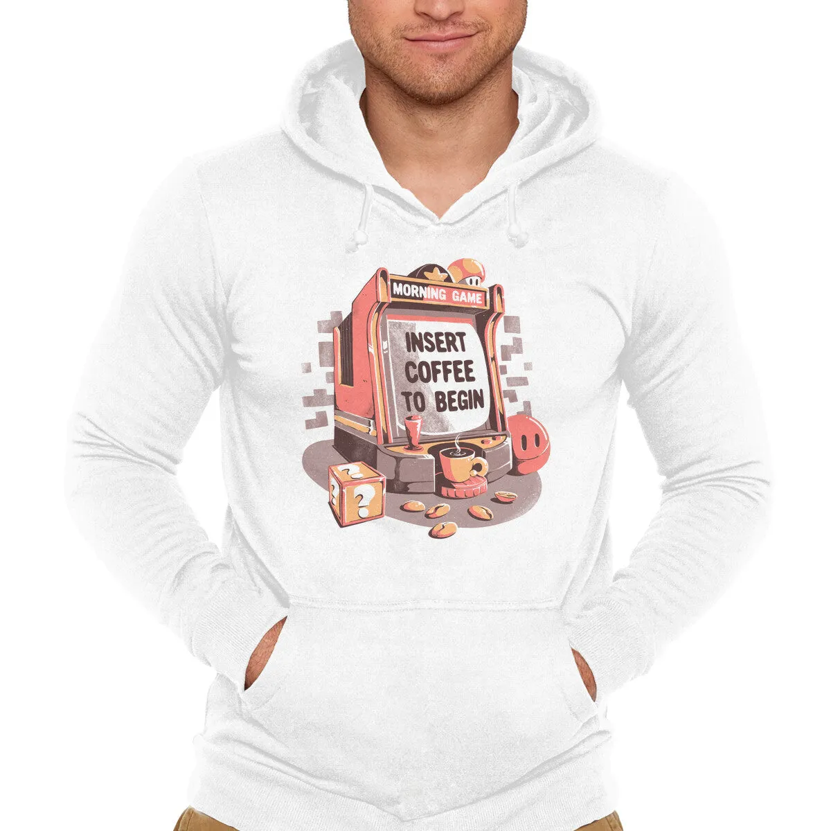 Cozy Fashion Sporty Jacket Insert Coffee To Begin