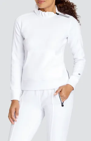Condoleezza Chalk White Pullover Stretch Jersey Knit Comfy Pieces