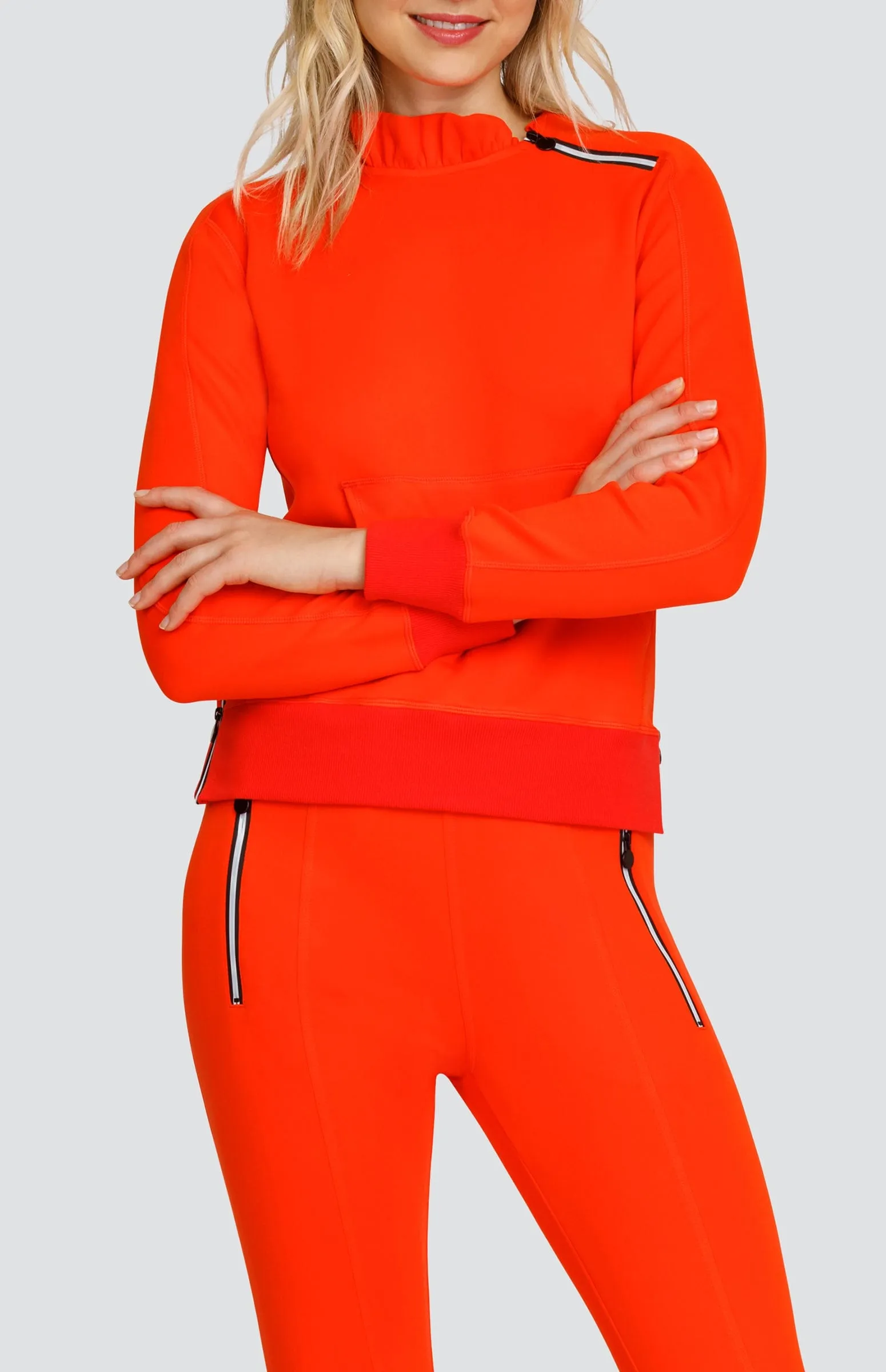 Condoleezza Cherry Tomato Pullover Sporty Active Wear Bold colors