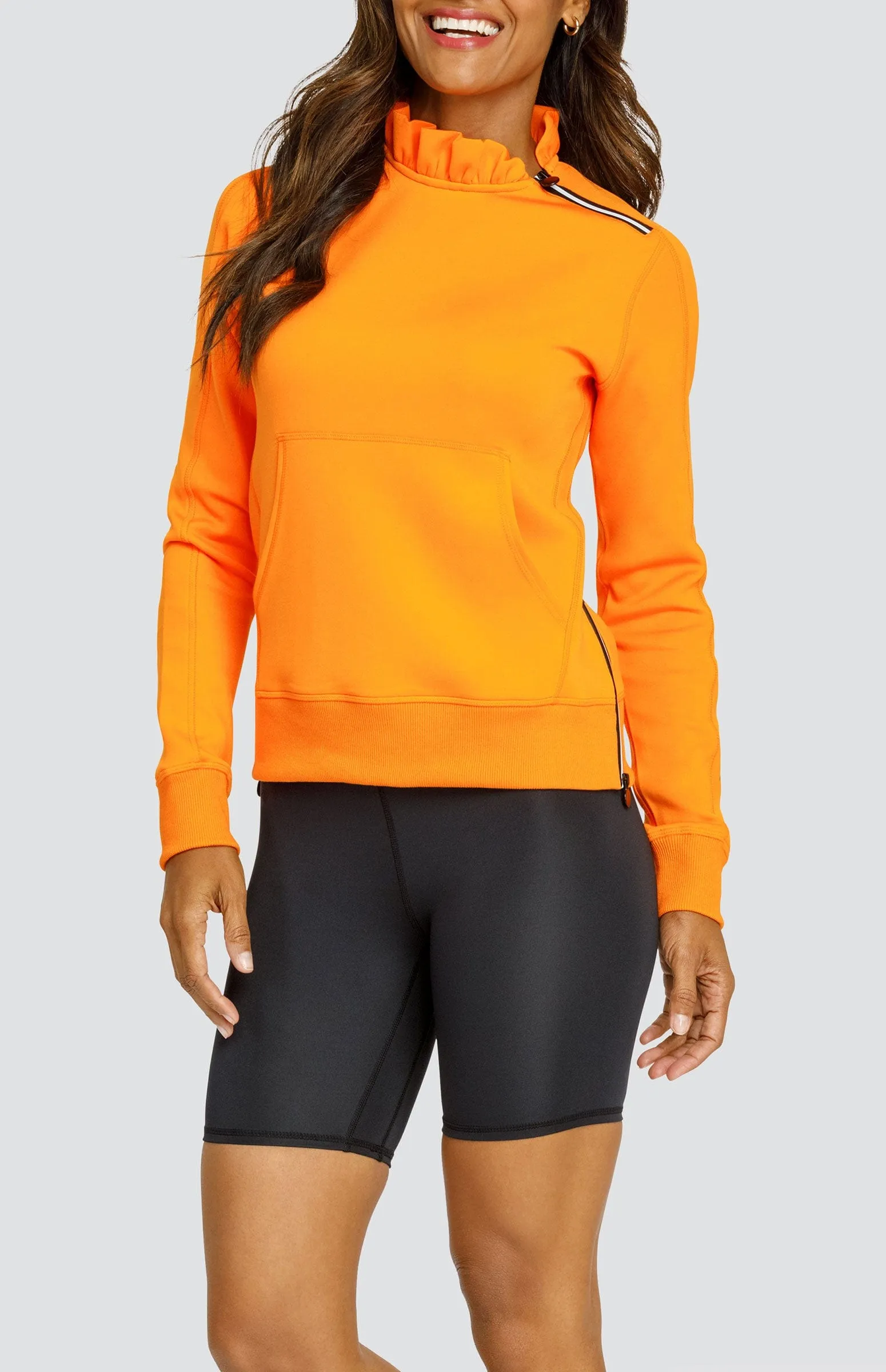 Chic Style Trend Relaxed Wear Fit Condoleezza Vibrant Orange Pullover