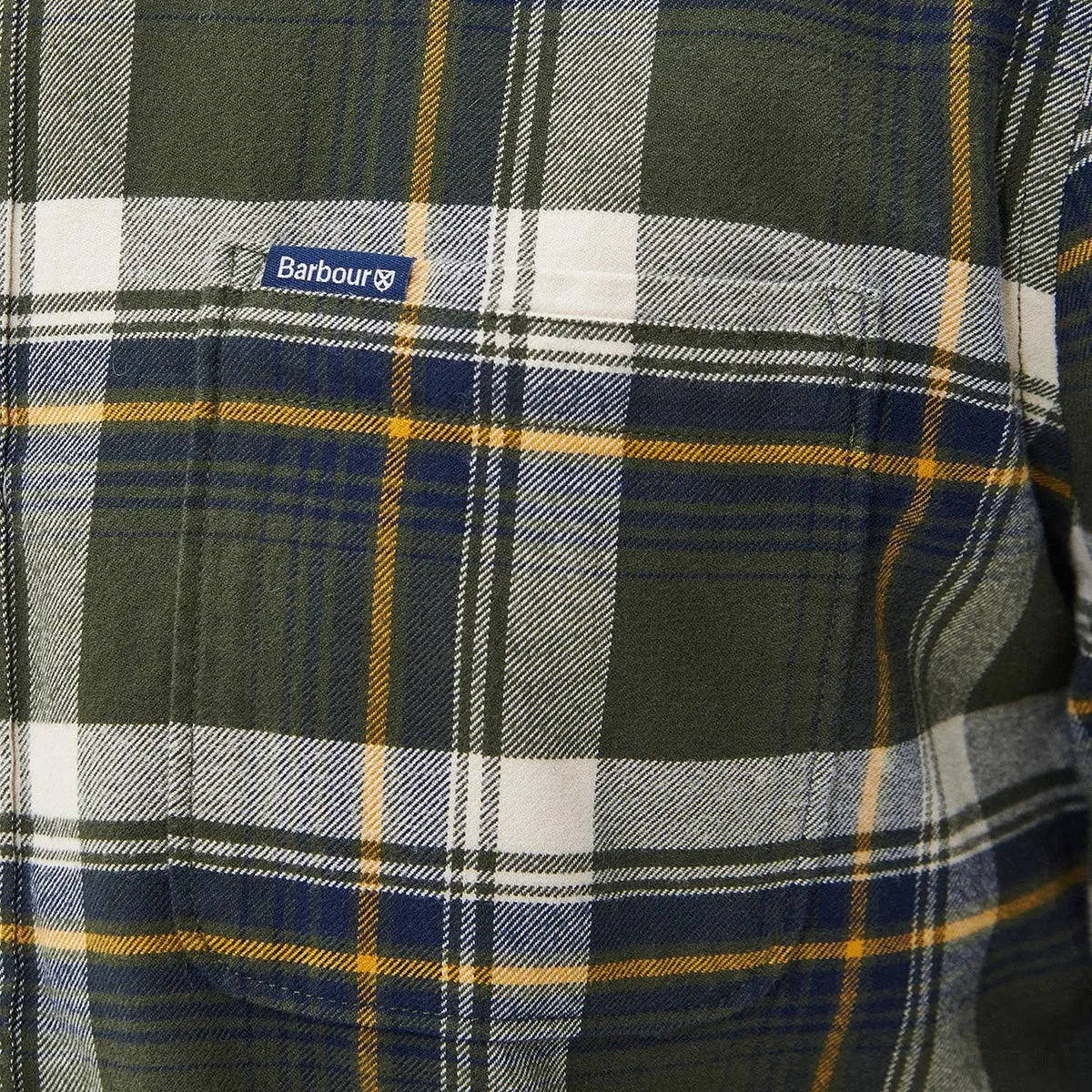 Barbour - Shieldton TF Shirt in Olive GarmentDyedTexture Sustainable Textile