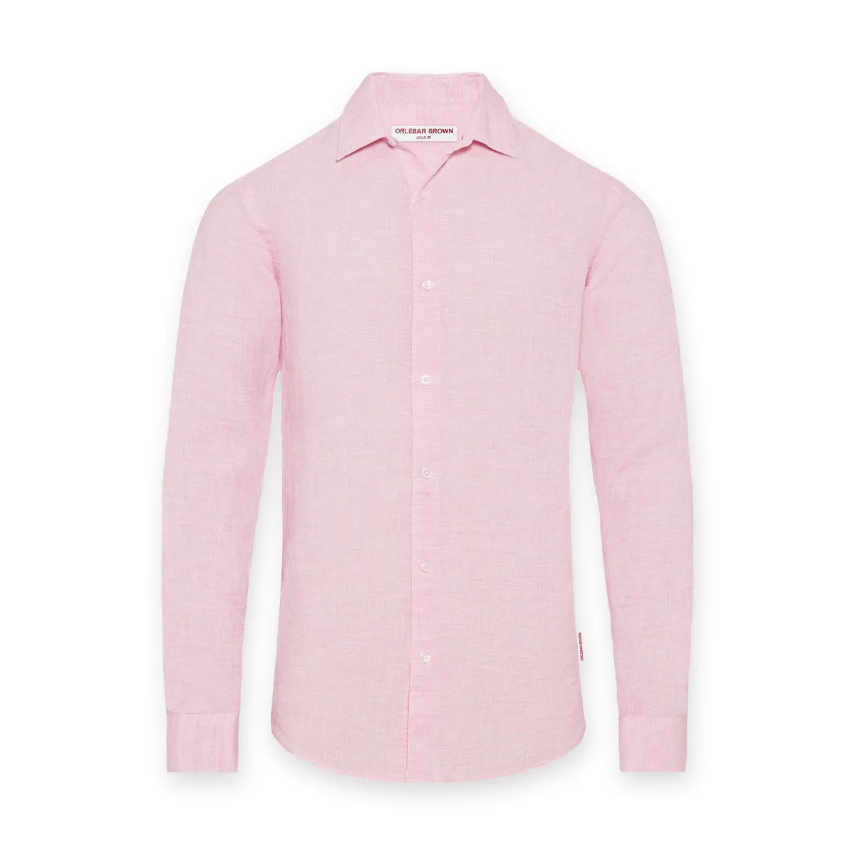 Orlebar Brown - Giles Linen TF Shirt in Pale Pink/White Teenager coolness