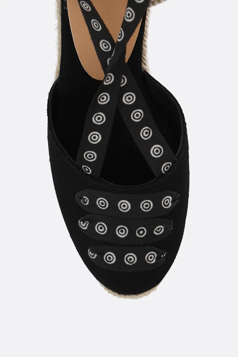 Moisture Wicking Sockliner Breathable Layer Coralia canvas wedge espadrilles