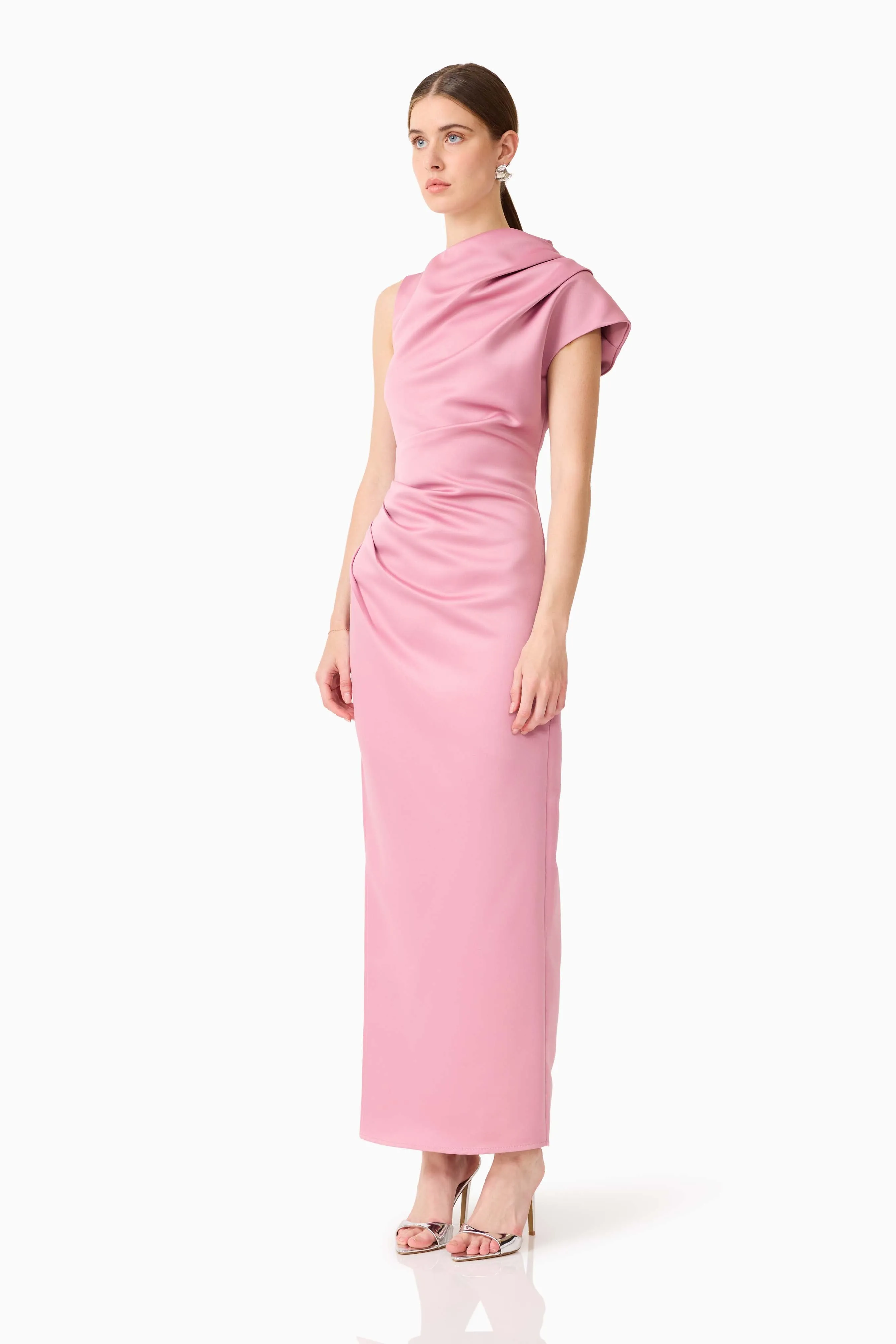 Quiet Mood Relax Feel Coralie Maxi Gown in Pink