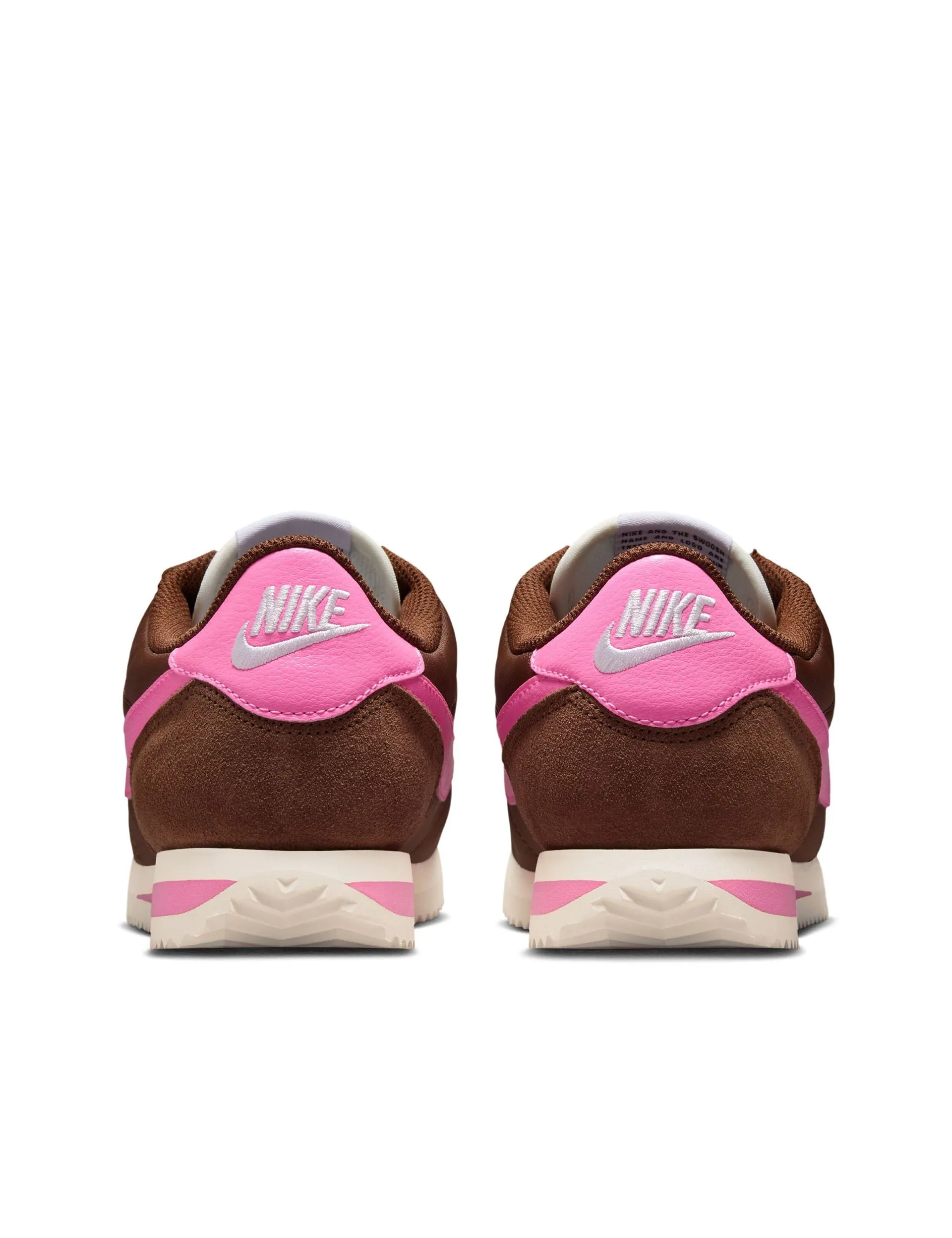 Cortez Textile Shoes - Fauna Brown/Sail/White/Pink Spell Block Walk PaddedCollar