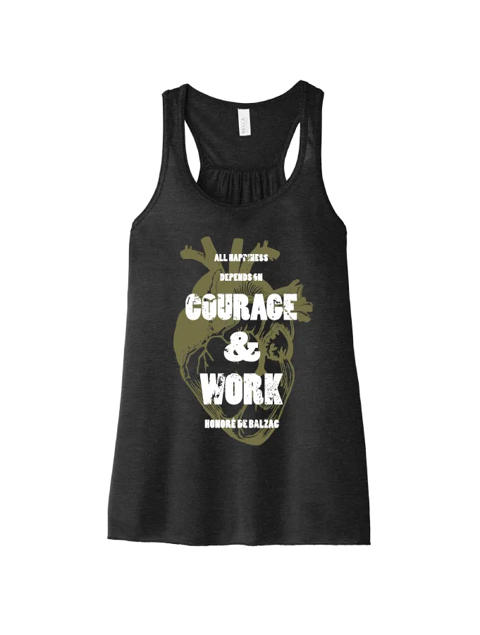 Vegan Dimensional Stability Weave Courage & Victory ?? Racerback Tank