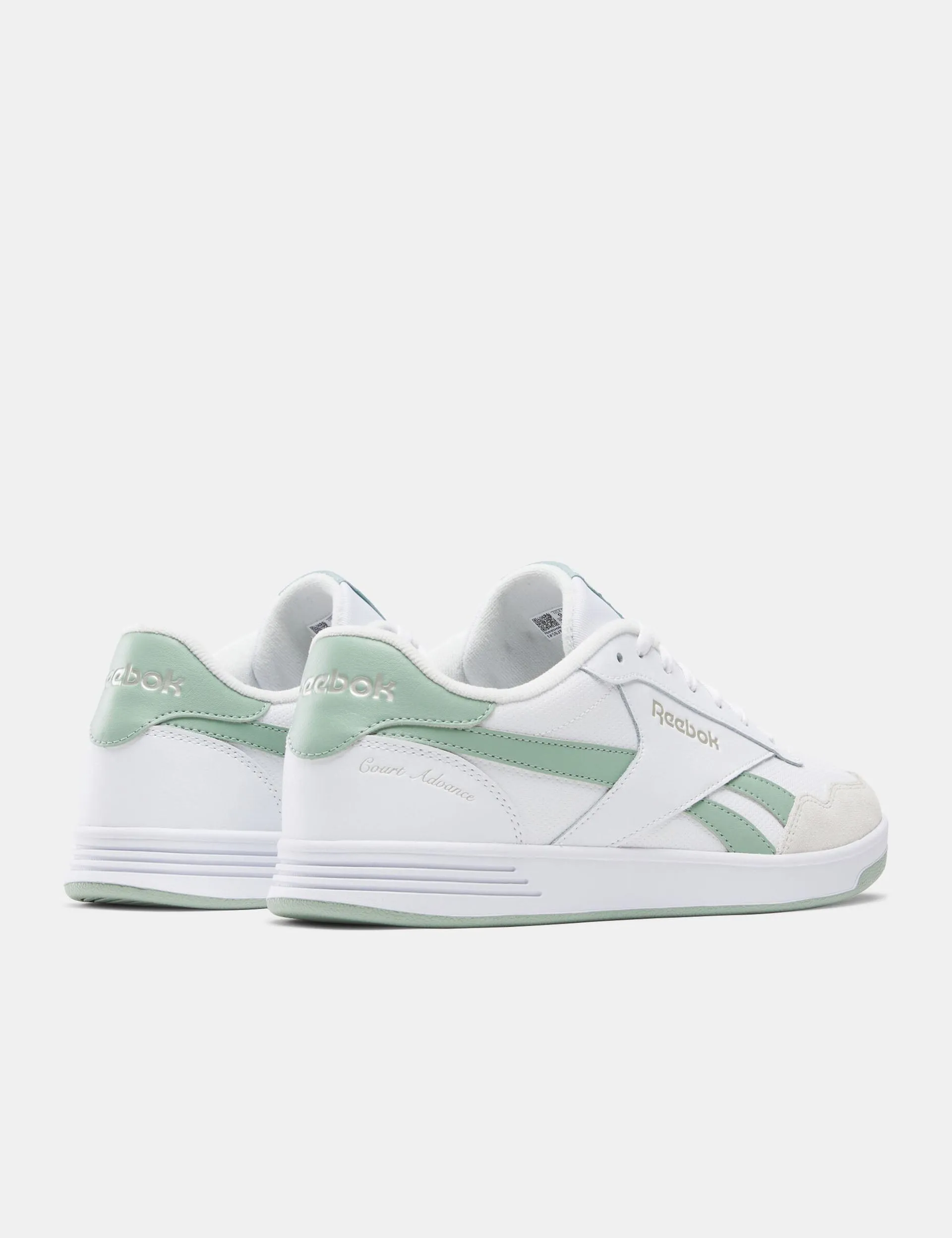 Court Advance Shoes - White/Hybrid Green/Barely Grey Outdoor Use No Rub