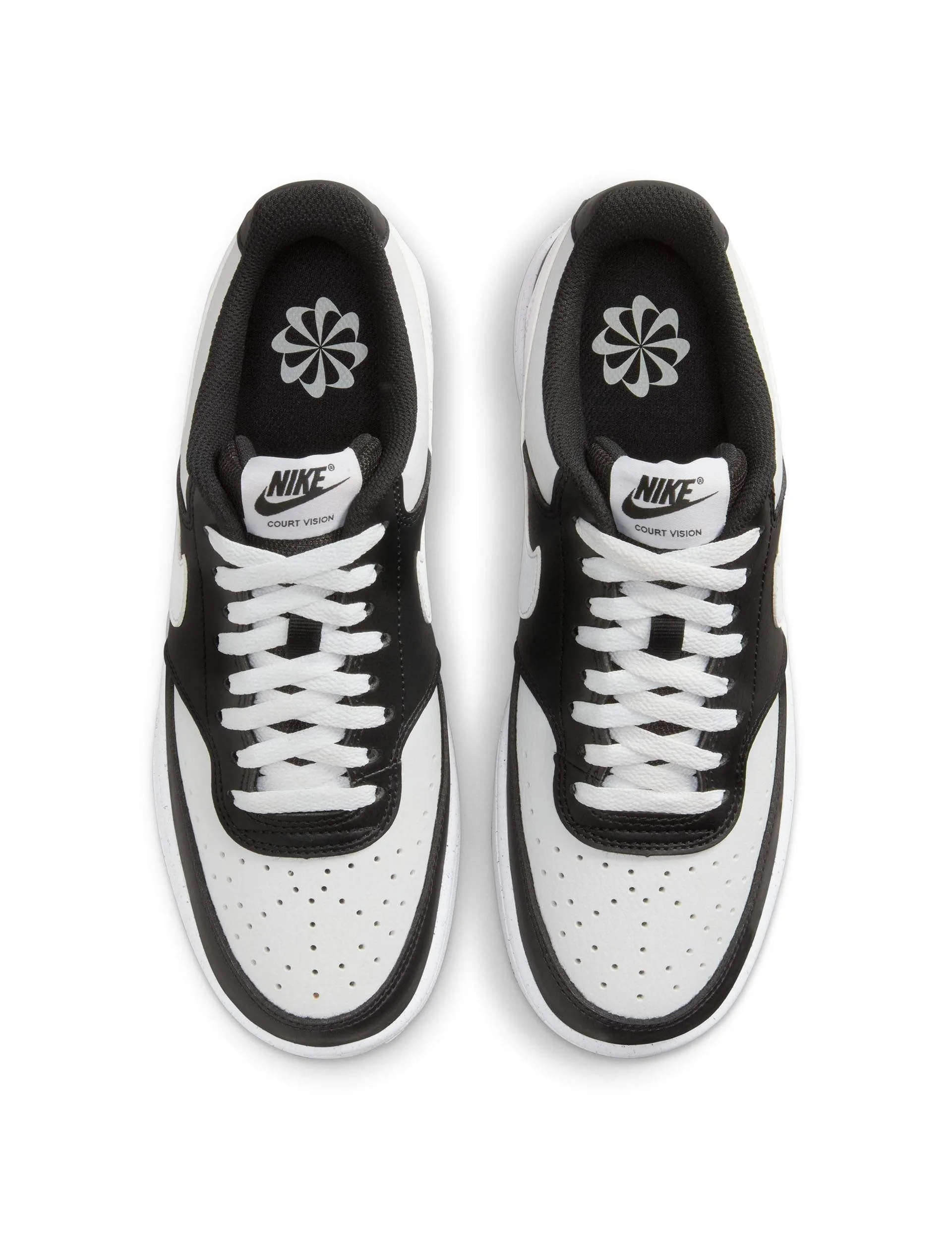 Night Run Court Vision Low Next Nature Shoes - Black/White