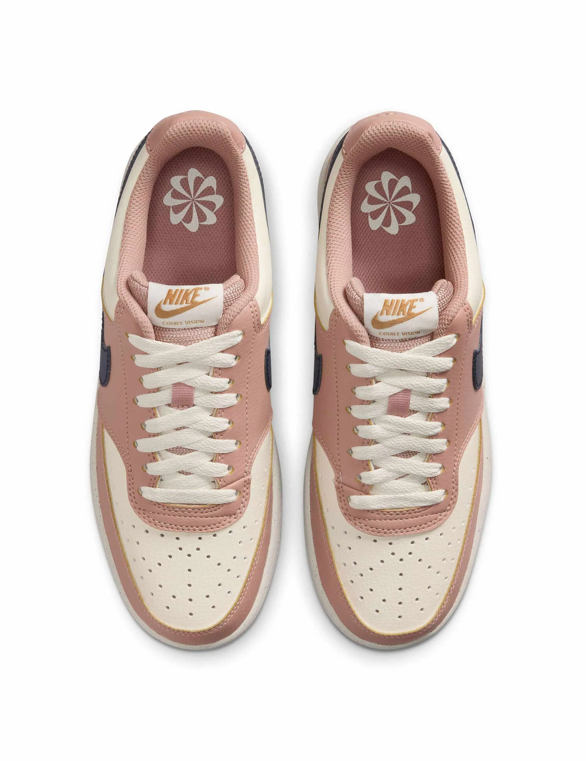 Court Vision Low Next Nature Shoes - Particle Pink/Midnight Navy/Pale Ivory Strap Weekend Trip