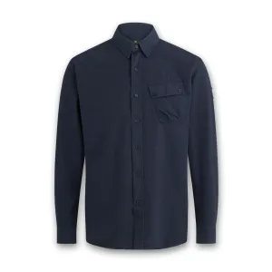 Belstaff - Pitch Twill Shirt in Deep Navy Effortless Wear Fit Comfortable