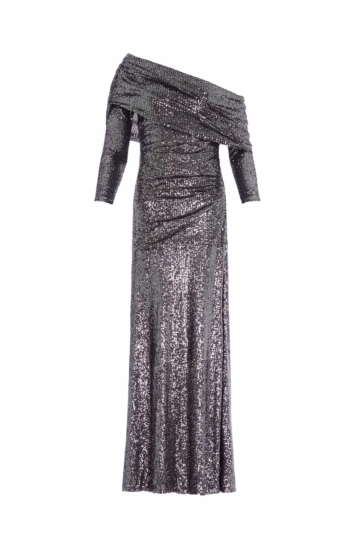 Nova One-Shoulder Ankle Gown Elegant Waist