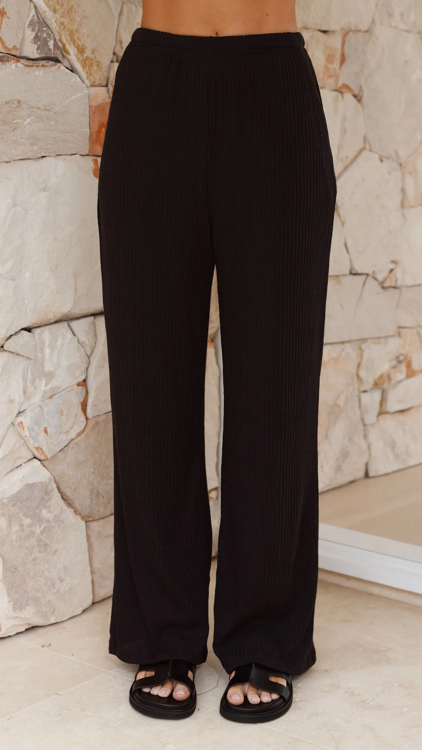 Madian Button Up Shirt and Pants Set - Black Relaxed Fashion Trendy Design