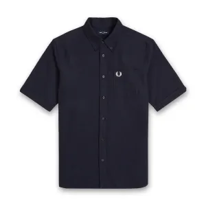 Fred Perry - Oxford SS Shirt in Navy Lightweight Fabric