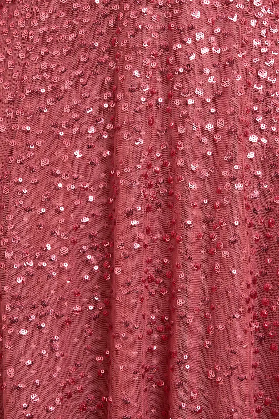 Dappled Sequin Long Sleeve Ankle Gown Smooth Flow City Mood