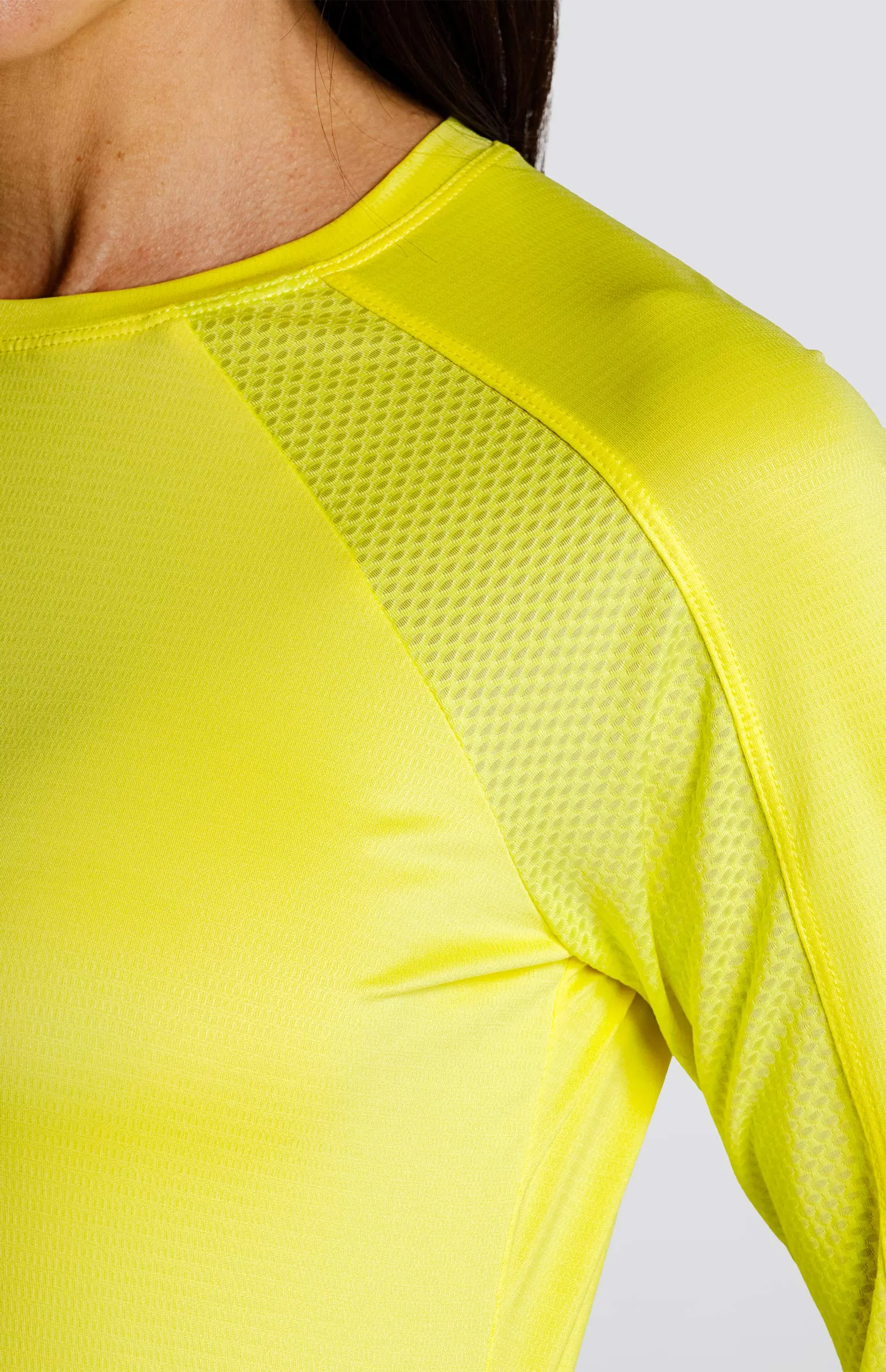 Soft Stretch Fit Fashionable Layer Crystah Top - Sunglow