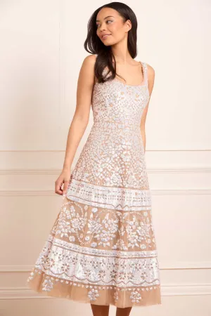 Aurora Scoop Neck Ballerina Dress Comfy Detail