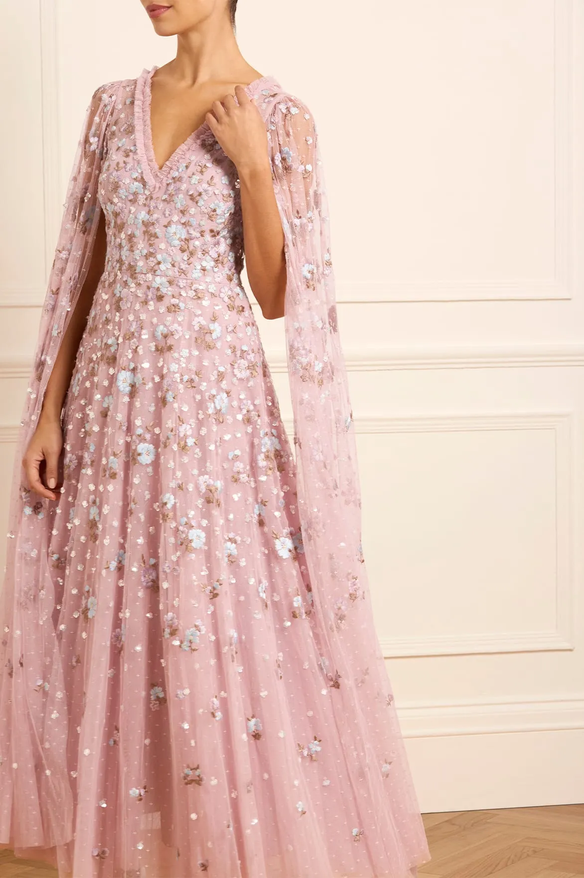 Dahlia Ditsy Ankle Gown Lightweight Wear Polished look dress