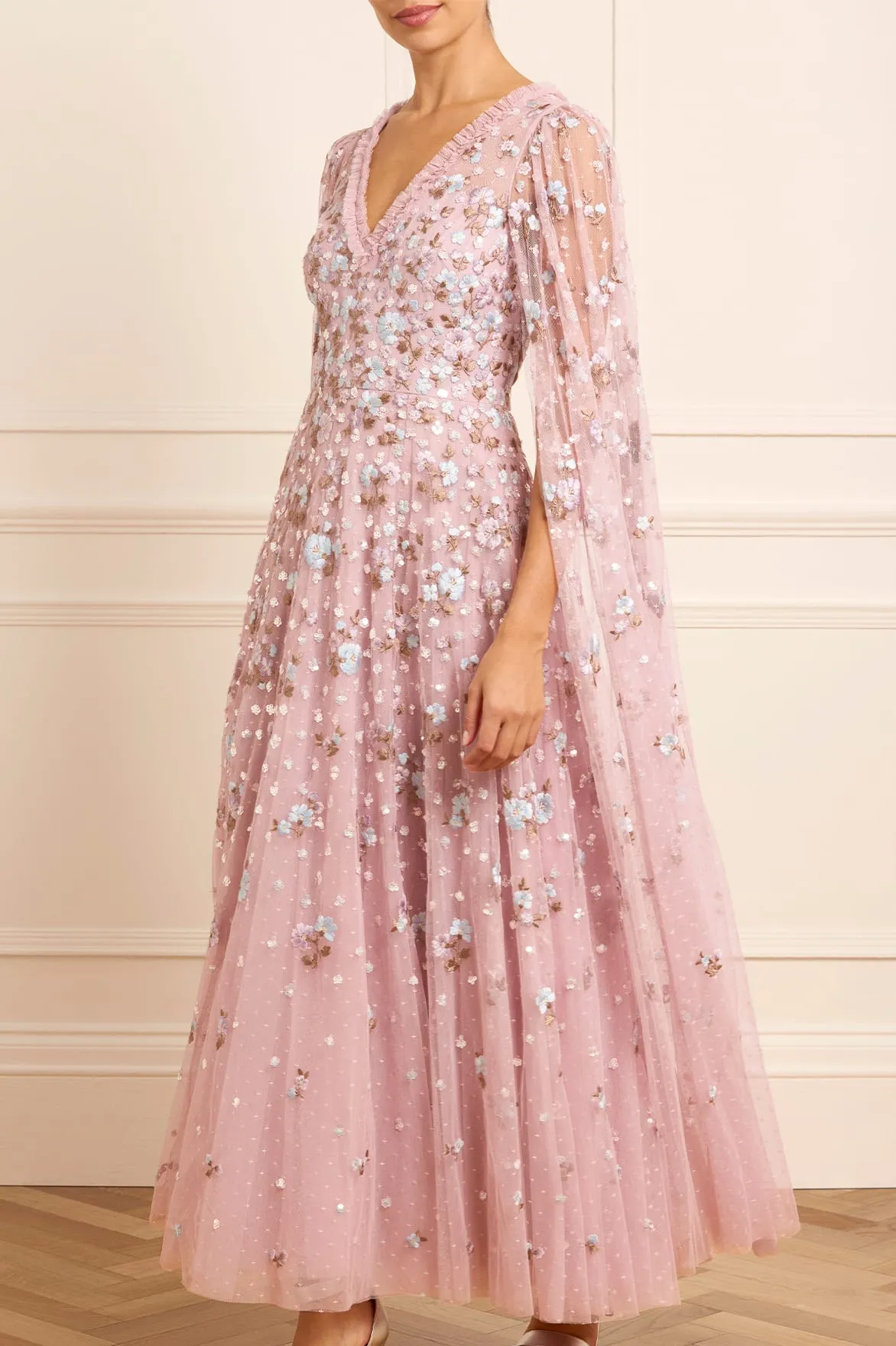 Fresh Look Dahlia Ditsy Ankle Gown