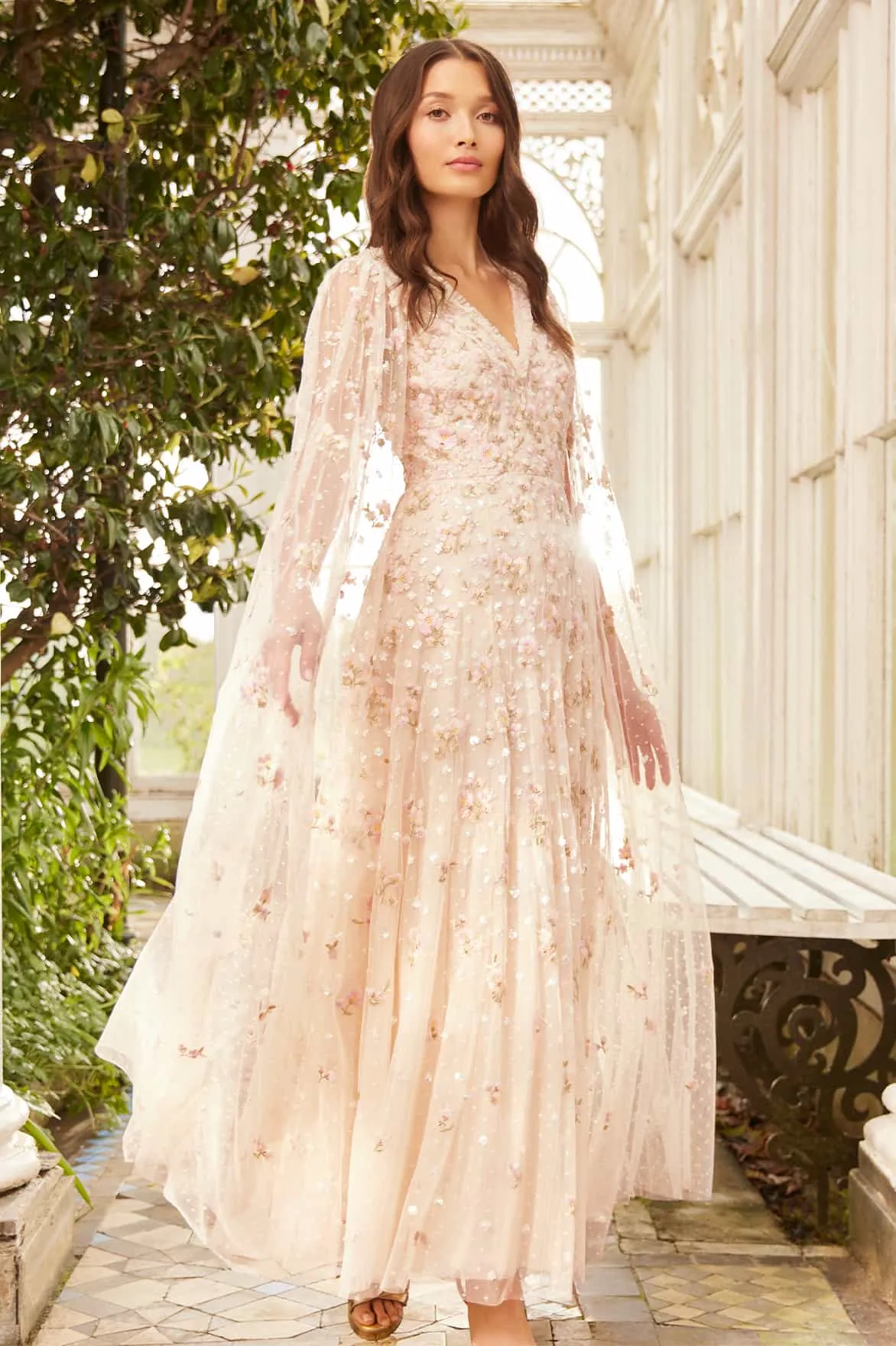 Daily Comfort Korean Mood Dahlia Ditsy Ankle Gown