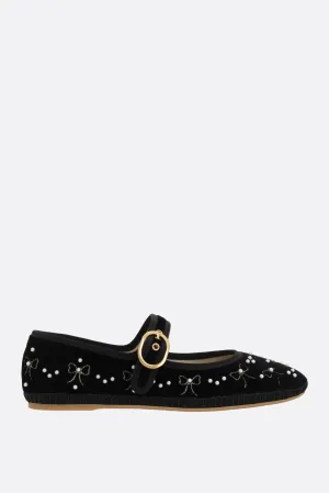 Endouce mary-jane ballerinas in velvet Seamless Finish Breath Option