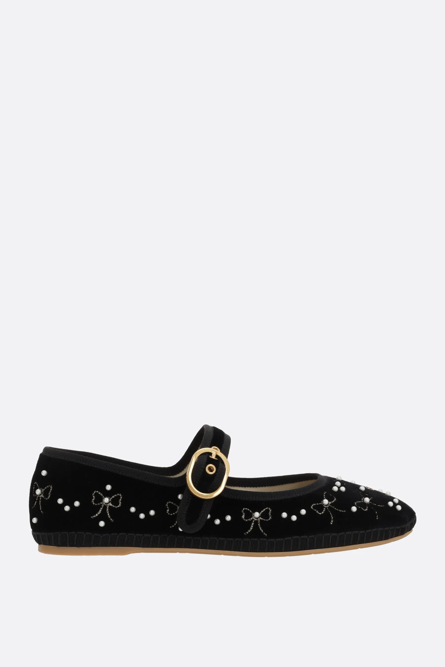 Endouce mary-jane ballerinas in velvet Seamless Finish Breath Option