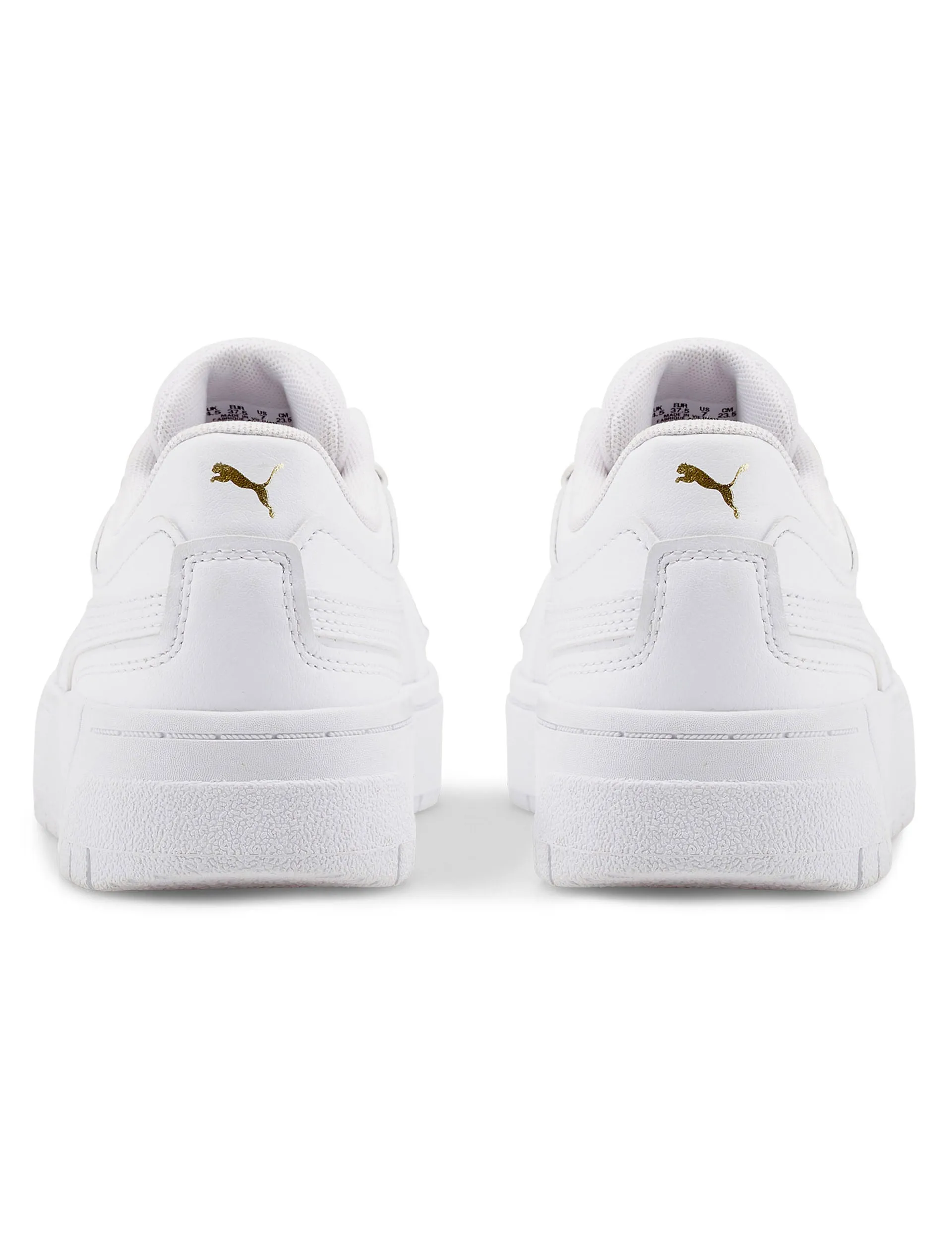 Cali Dream Leather Sneakers - White Hike Club Round Toe Design