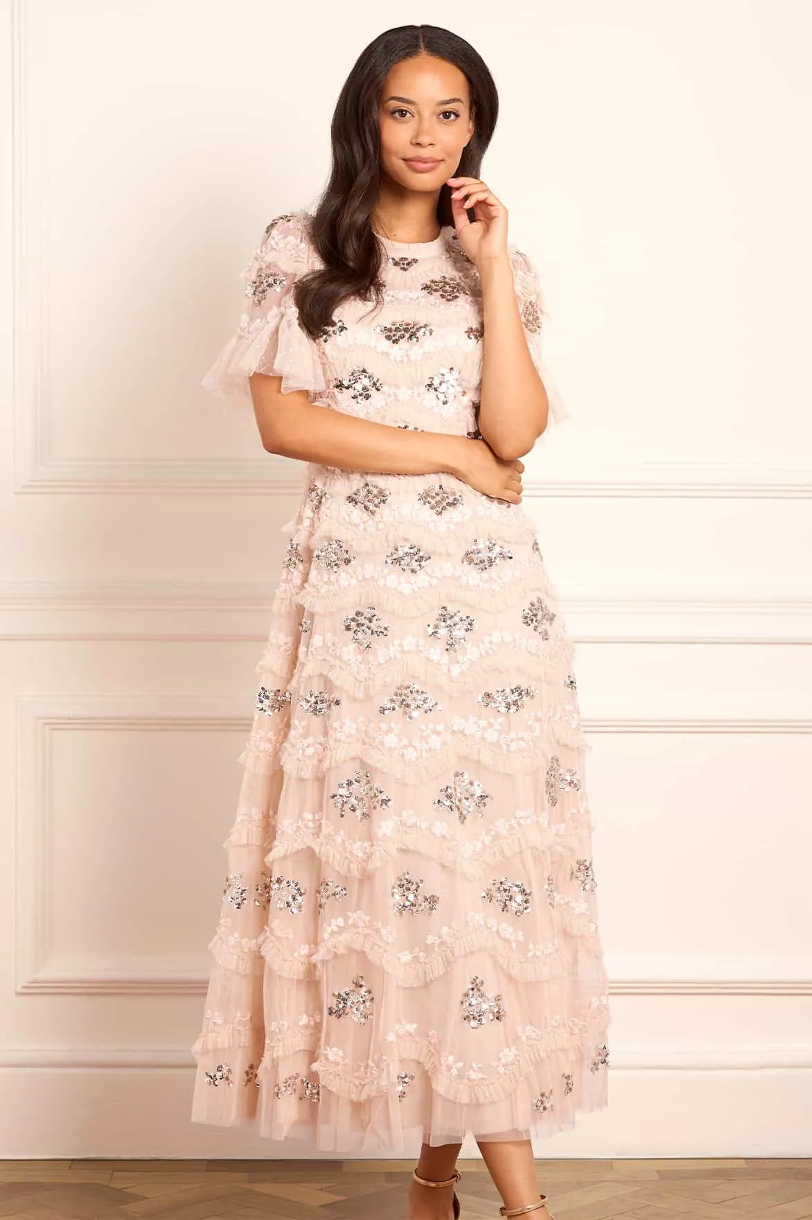 Evening Ready Cozy Flex Daisy Wave Ankle Gown