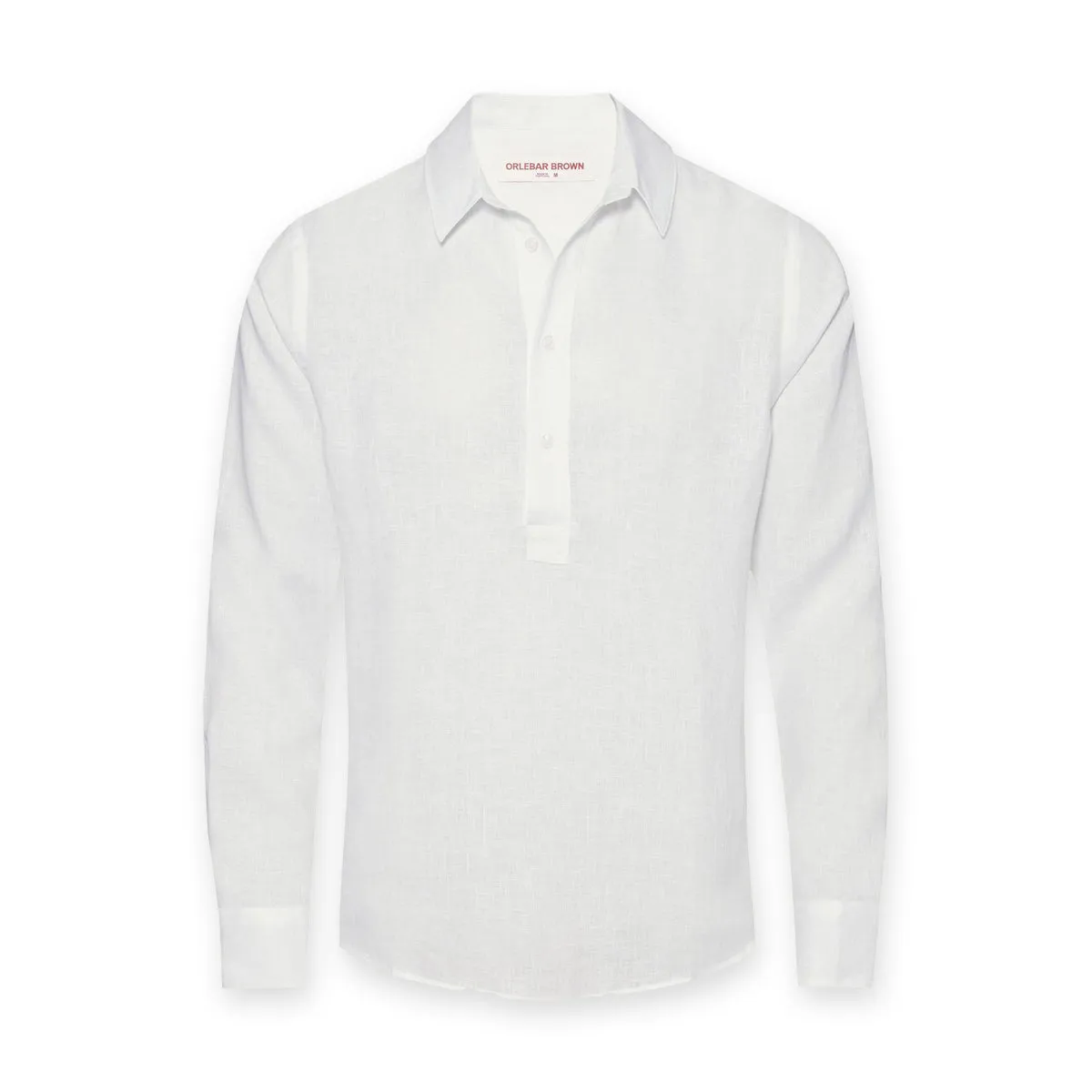 Timeless Layer Orlebar Brown - Percy Overhead Linen Shirt in White