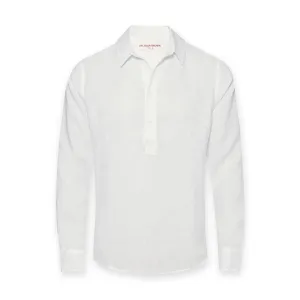 Timeless Layer Orlebar Brown - Percy Overhead Linen Shirt in White
