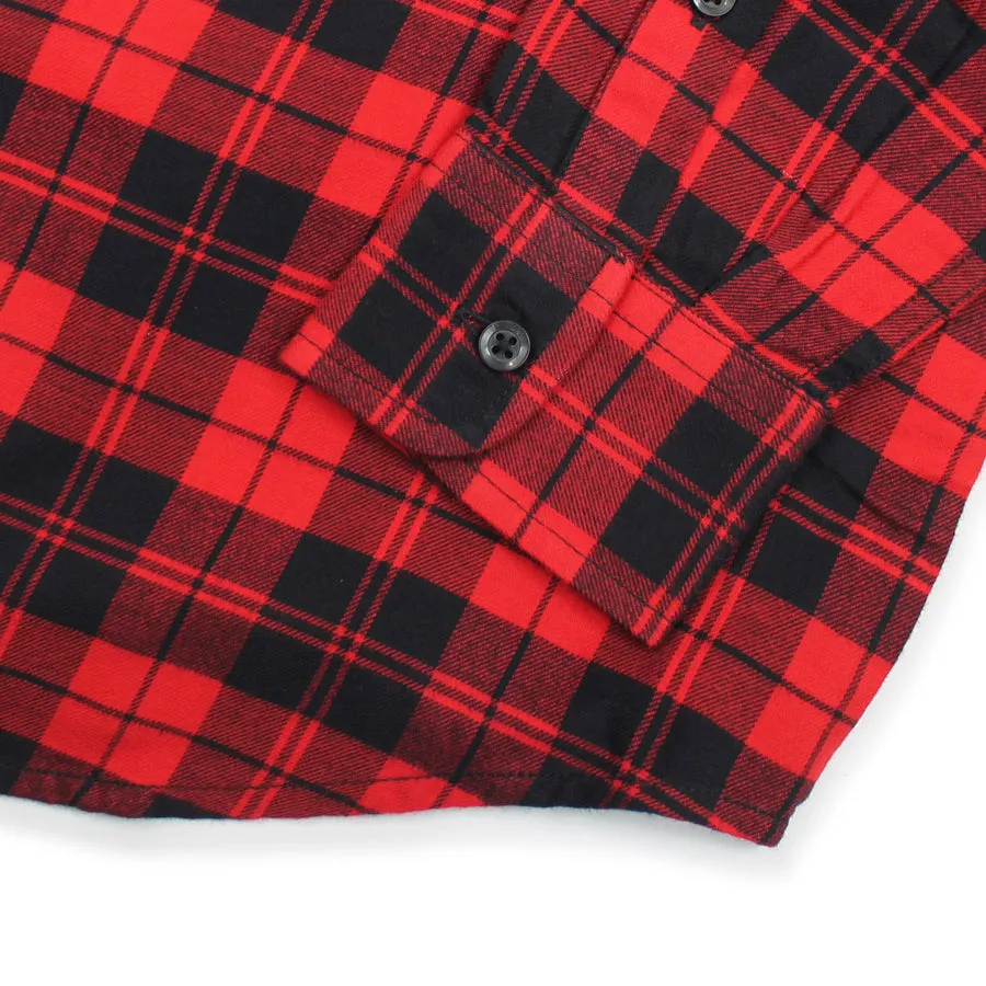 Embroidered Details Diesel - S-MOI-CHK Check Shirt in Red
