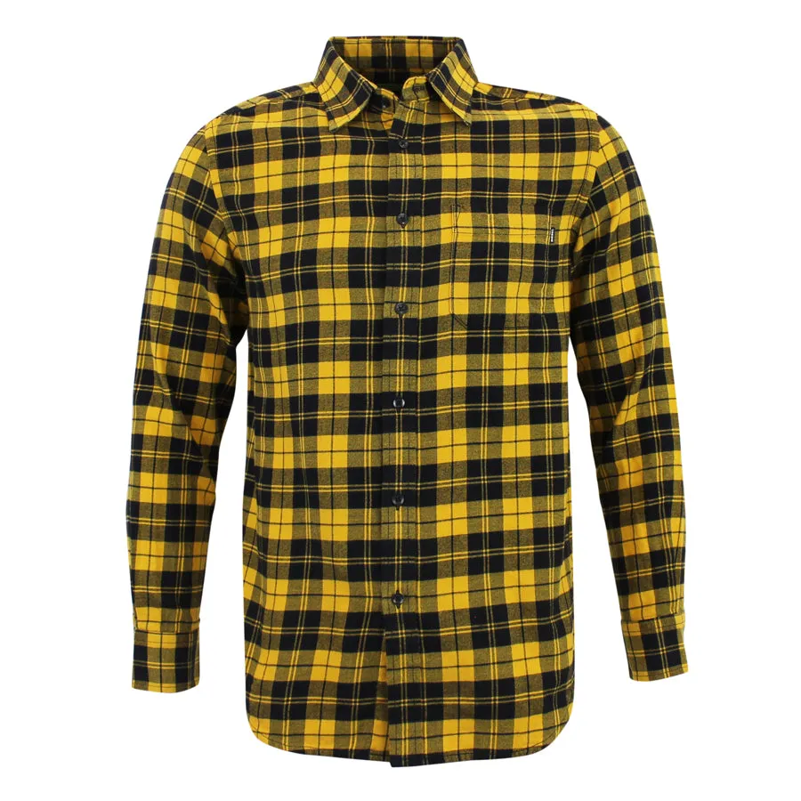 Diesel - S-MOI-CHK Check Shirt in Yellow Men's masculinity Cozy Waistband